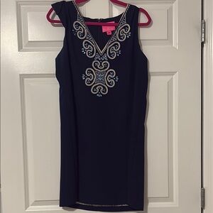 Lilly Pulitzer Navy Blue Embellished Dress